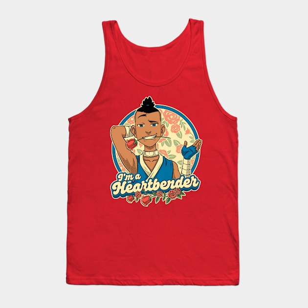 Heart Bender - Funny Water Character Tank Top by Studio Mootant